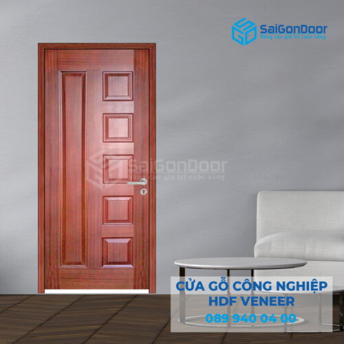 Cửa Gỗ HDF Veneer 6B-Căm Xe 3-SGD